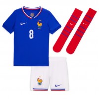 Frankreich Aurelien Tchouameni #8 Fußballbekleidung Heimtrikot Kinder EM 2024 Kurzarm (+ kurze hosen)